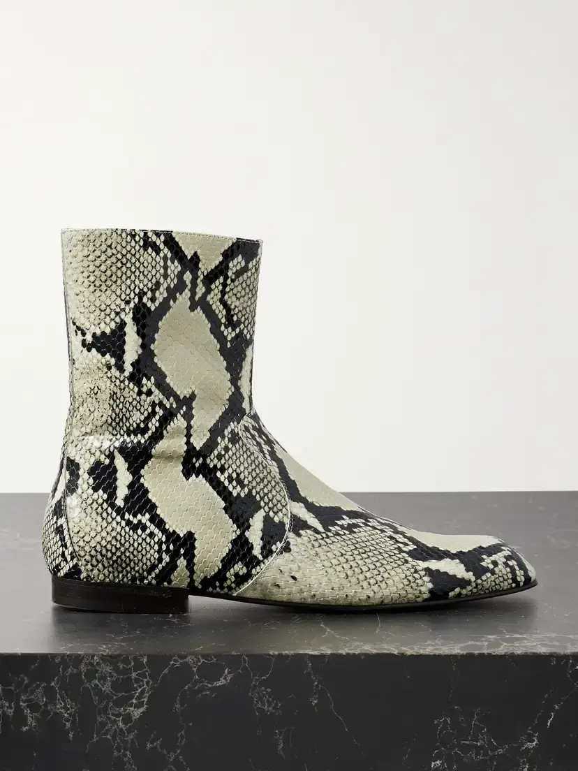 Khaite Colt Snake-effect Leather Ankle Boots | Image 1 Khaite Colt Snake-effect Leather Ankle Boots | Image 1