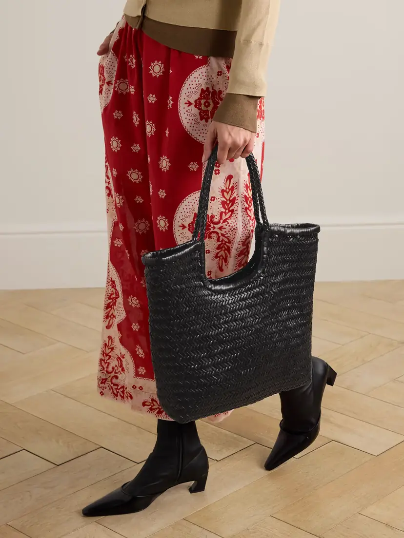 Dragon Diffusion Ns Diagonal Triple Jump Woven Leather Tote | Thumbnail 2