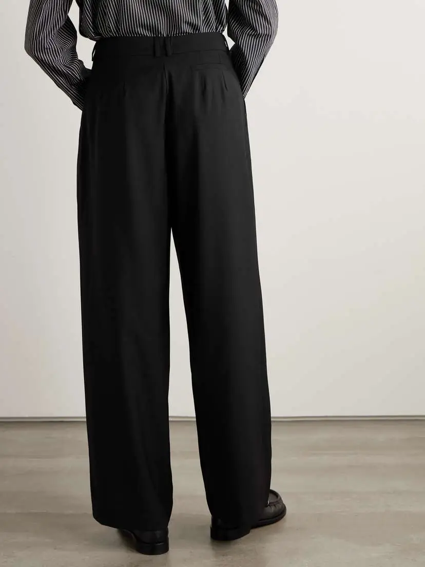 The Frankie Shop Ripley Pleated Crepe Wide-leg Pants | Thumbnail 4 The Frankie Shop Ripley Pleated Crepe Wide-leg Pants | Thumbnail 4