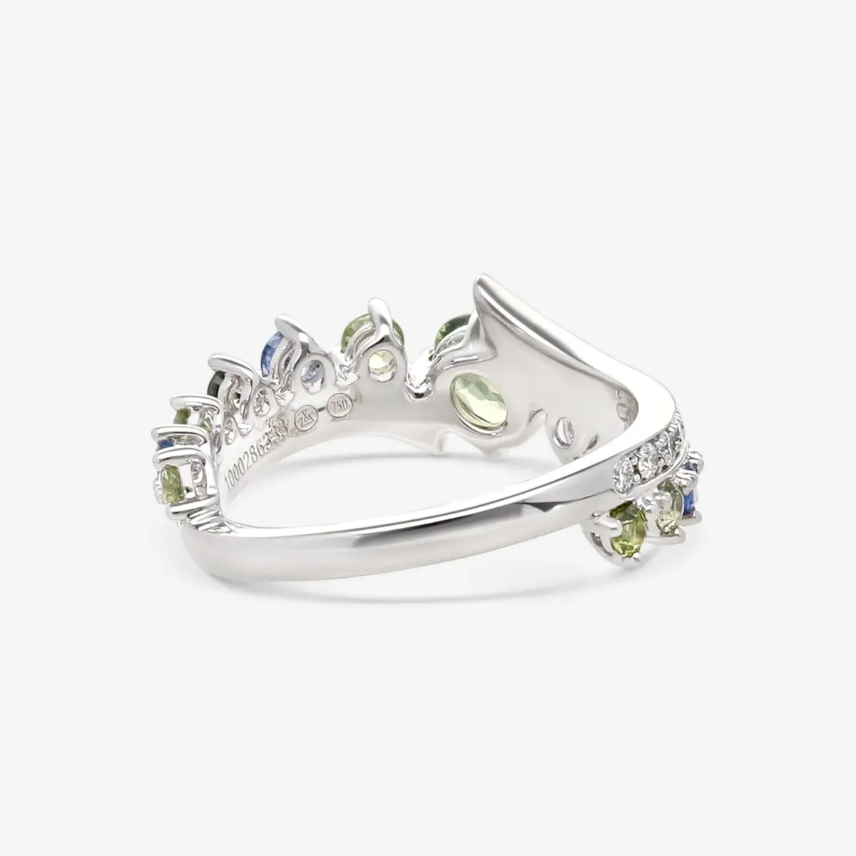 Gübelin Gübelin Feather 18K White Gold Sapphire & Diamond Ring Sz. 6 by The Solist | Thumbnail 2
