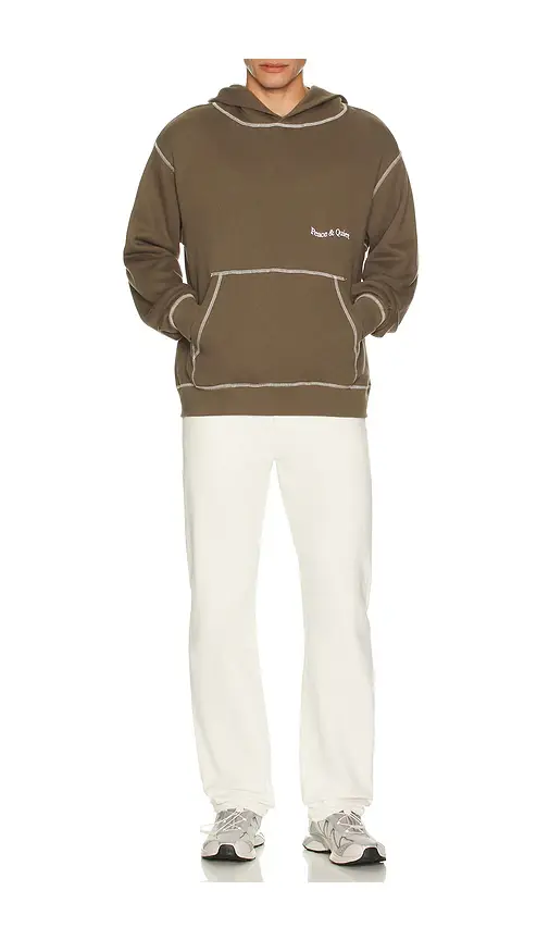 Museum of Peace and Quiet Wordmark Reverse Stitched Hoodie | Thumbnail 2