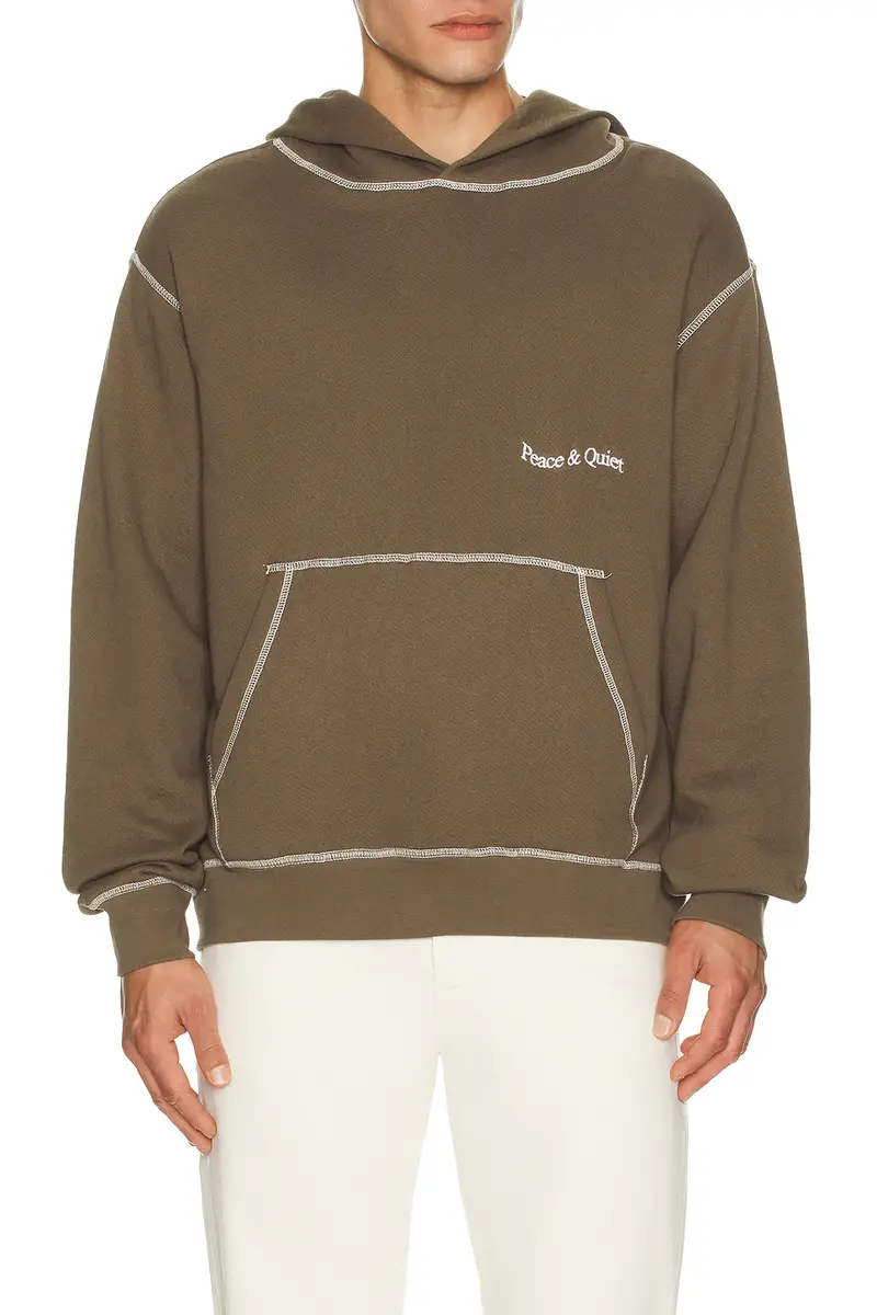 Museum of Peace and Quiet Wordmark Reverse Stitched Hoodie | Thumbnail 3