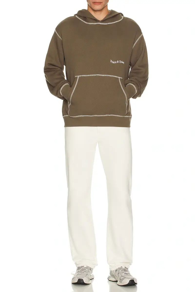 Museum of Peace and Quiet Wordmark Reverse Stitched Hoodie | Thumbnail 4