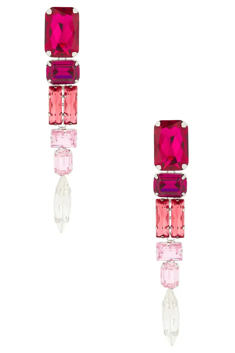 AREA Ombre Crystal Drop Earrings | Thumbnail 3