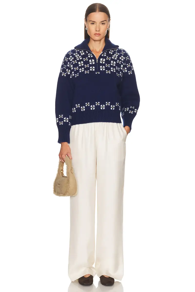 Calle Del Mar Winter Fair Isle Half Zip Sweater | Thumbnail 4 Calle Del Mar Winter Fair Isle Half Zip Sweater | Thumbnail 4