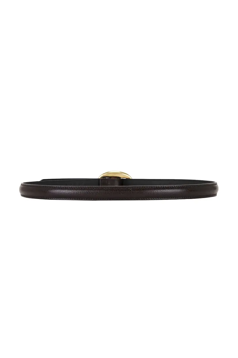 Saint Laurent Oval Buckle Thin Belt | Thumbnail 2