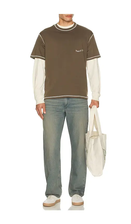 Museum of Peace and Quiet Wordmark Reverse Stitched T-Shirt | Thumbnail 2