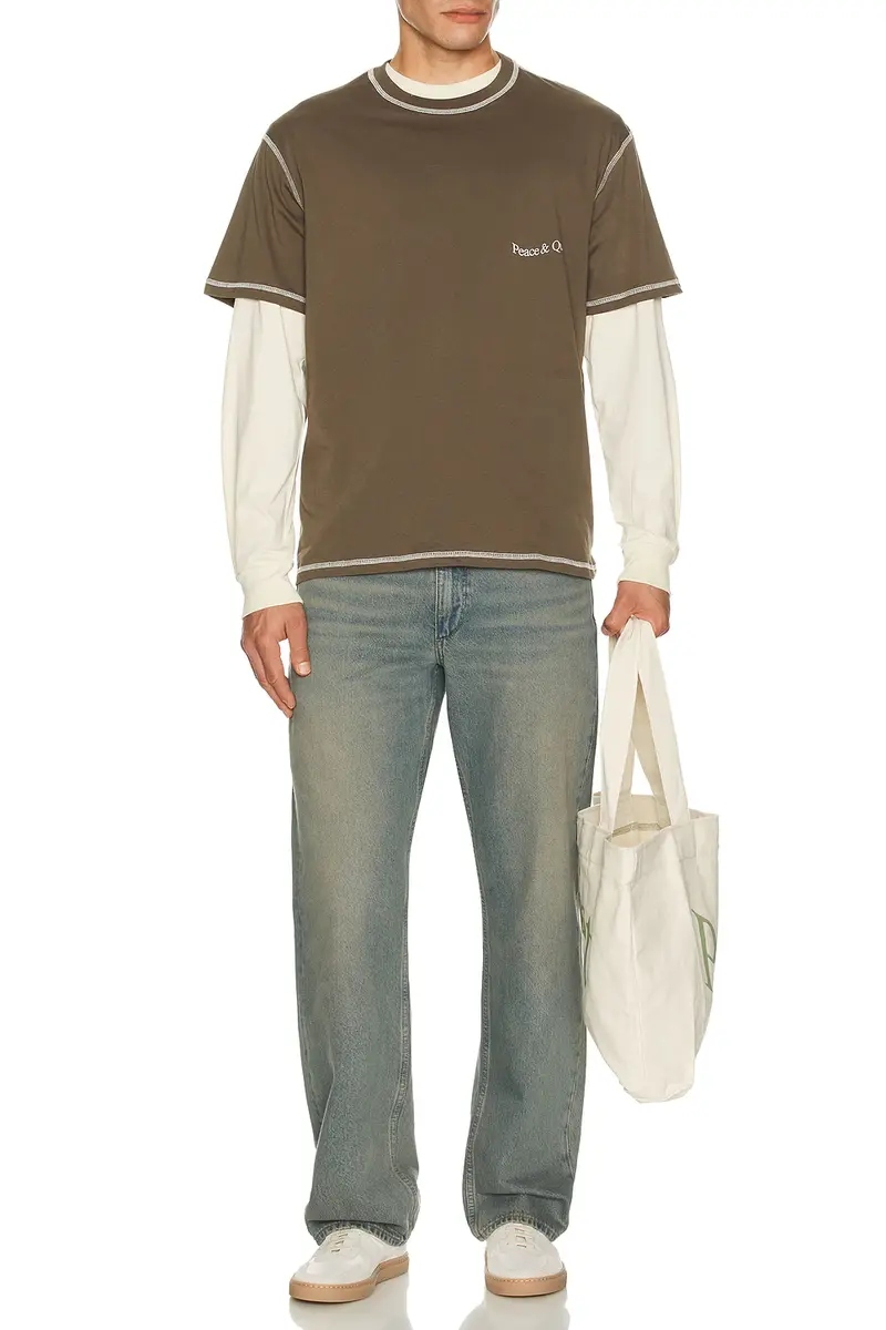 Museum of Peace and Quiet Wordmark Reverse Stitched T-Shirt | Thumbnail 4