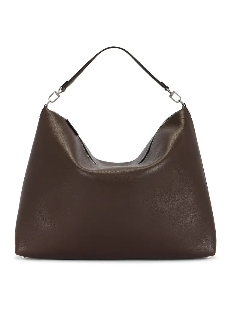 Bevel Grained Leather Tote Bag
