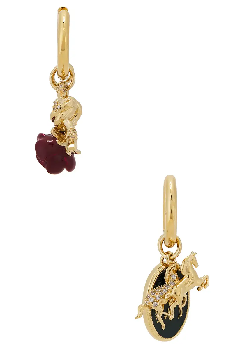 Burberry Charm Hoop Earrings | Thumbnail 4 Burberry Charm Hoop Earrings | Thumbnail 4