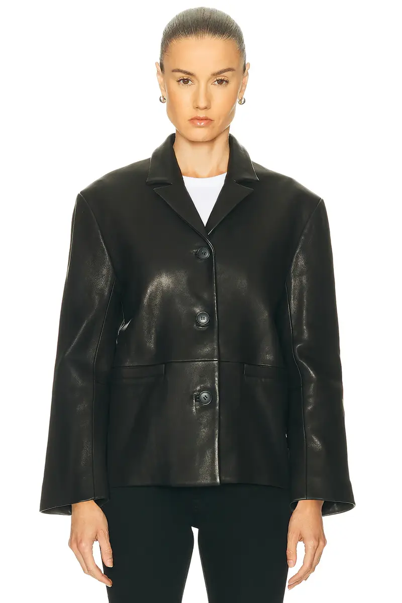GRLFRND Marlo Leather Blazer | Thumbnail 4 GRLFRND Marlo Leather Blazer | Thumbnail 4