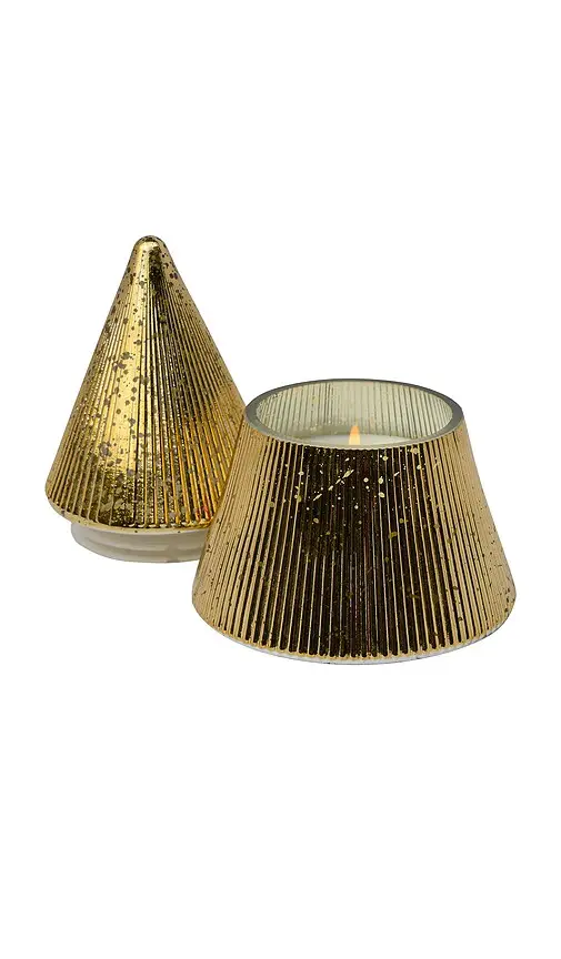 Paddywax Cypress & Fir 7oz Gold Candle | Thumbnail 2