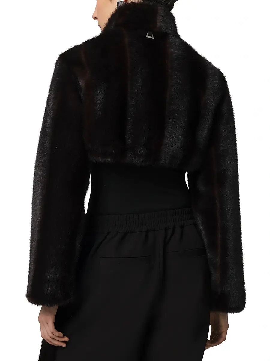 Apparis Women's Odette Faux Fur Crop Bolero | Thumbnail 5 Apparis Women's Odette Faux Fur Crop Bolero | Thumbnail 5