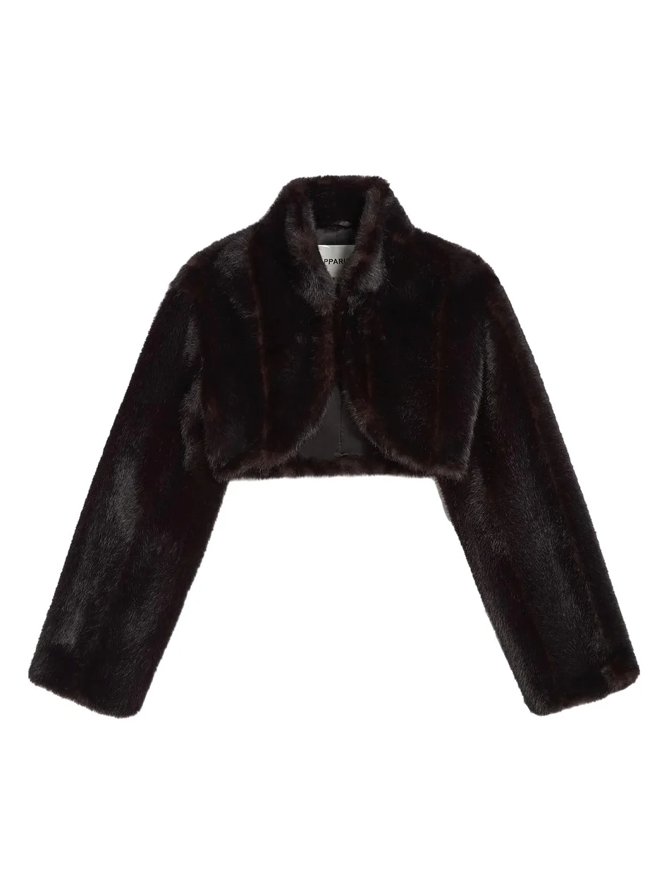 Apparis Women's Odette Faux Fur Crop Bolero