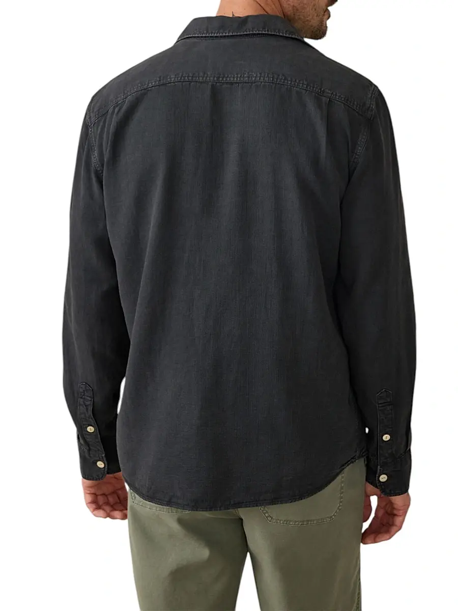 Faherty Brand Men's The Tried & True Chambray Workshirt | Thumbnail 3 Faherty Brand Men's The Tried & True Chambray Workshirt | Thumbnail 3