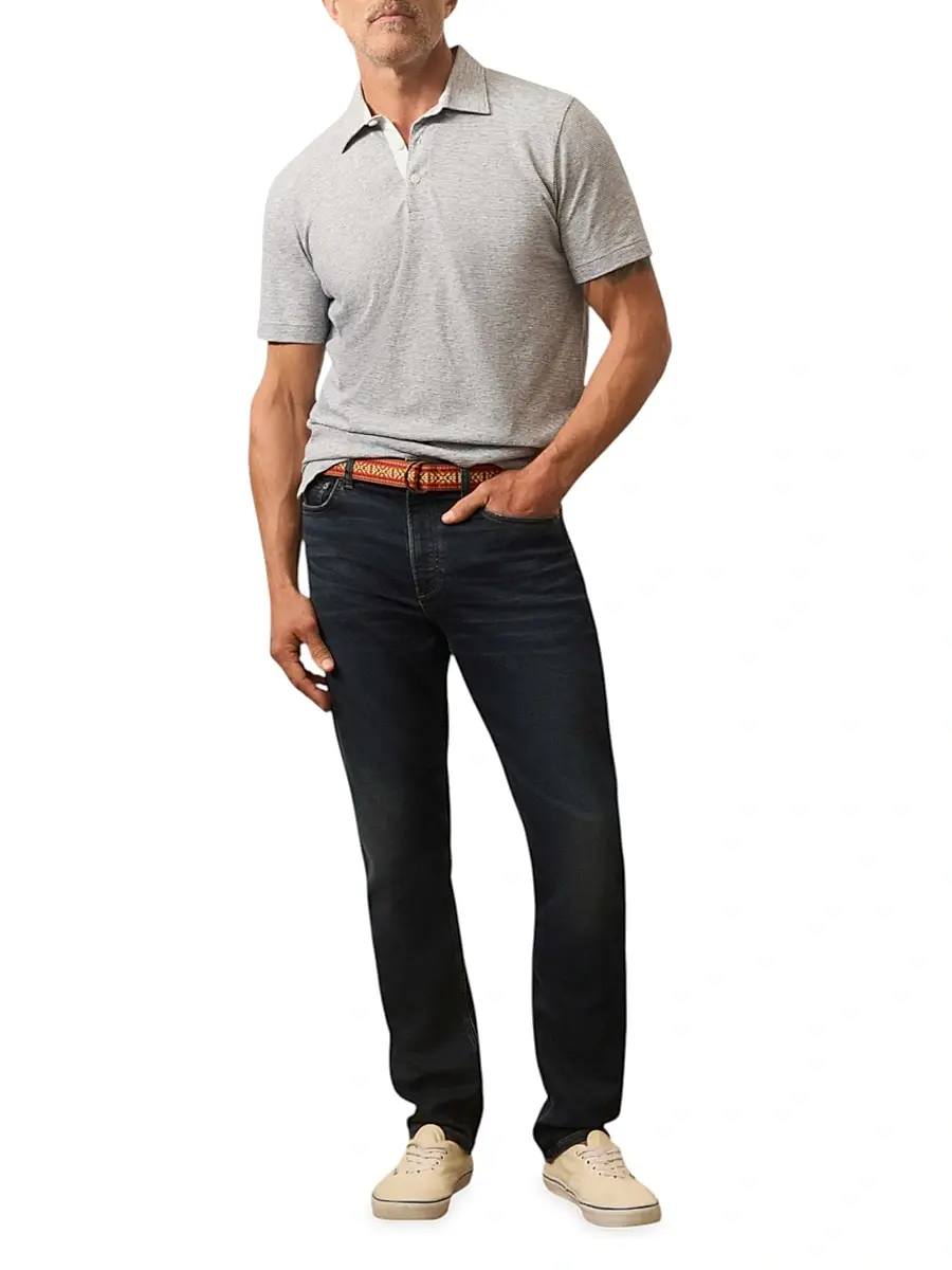 Faherty Brand Men's Stretch Terry Indigo Slim Jeans | Thumbnail 2 Faherty Brand Men's Stretch Terry Indigo Slim Jeans | Thumbnail 2