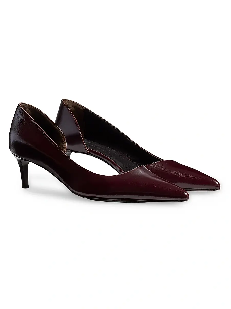 Khaite Women's Jett 45MM Leather D'Orsay Pumps - Bordeaux | Thumbnail 2
