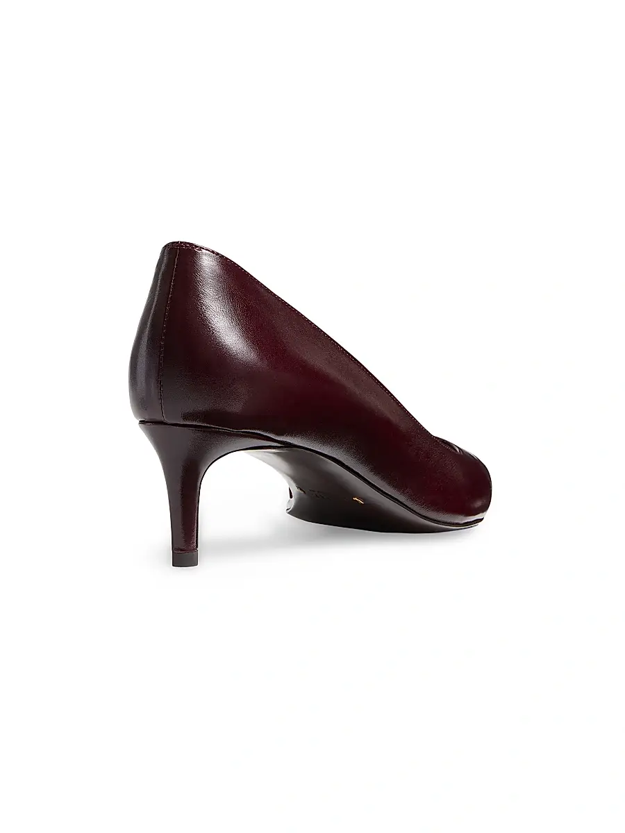 Khaite Women's Jett 45MM Leather D'Orsay Pumps - Bordeaux | Thumbnail 3