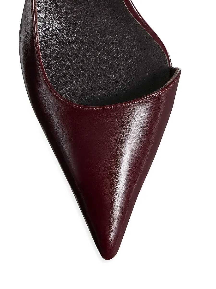 Khaite Women's Jett 45MM Leather D'Orsay Pumps - Bordeaux | Thumbnail 4