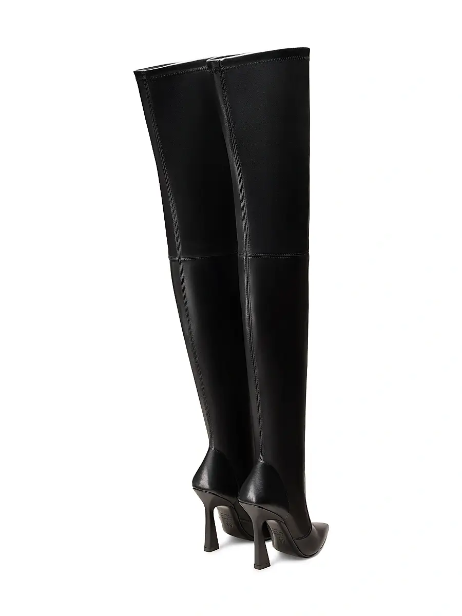 Stuart Weitzman Women's Ultravinnie 100MM Leather Over-The-Knee Boots | Thumbnail 3
