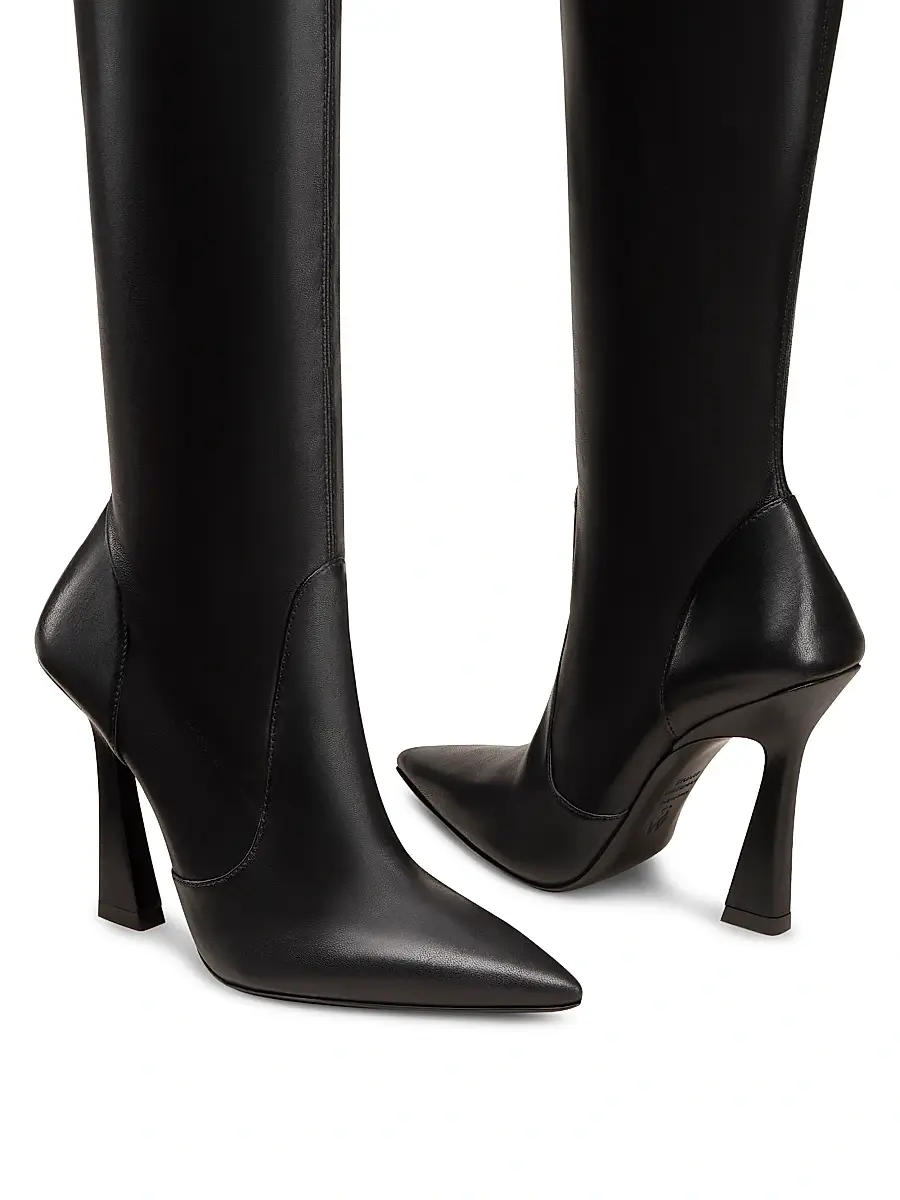 Stuart Weitzman Women's Ultravinnie 100MM Leather Over-The-Knee Boots | Thumbnail 4
