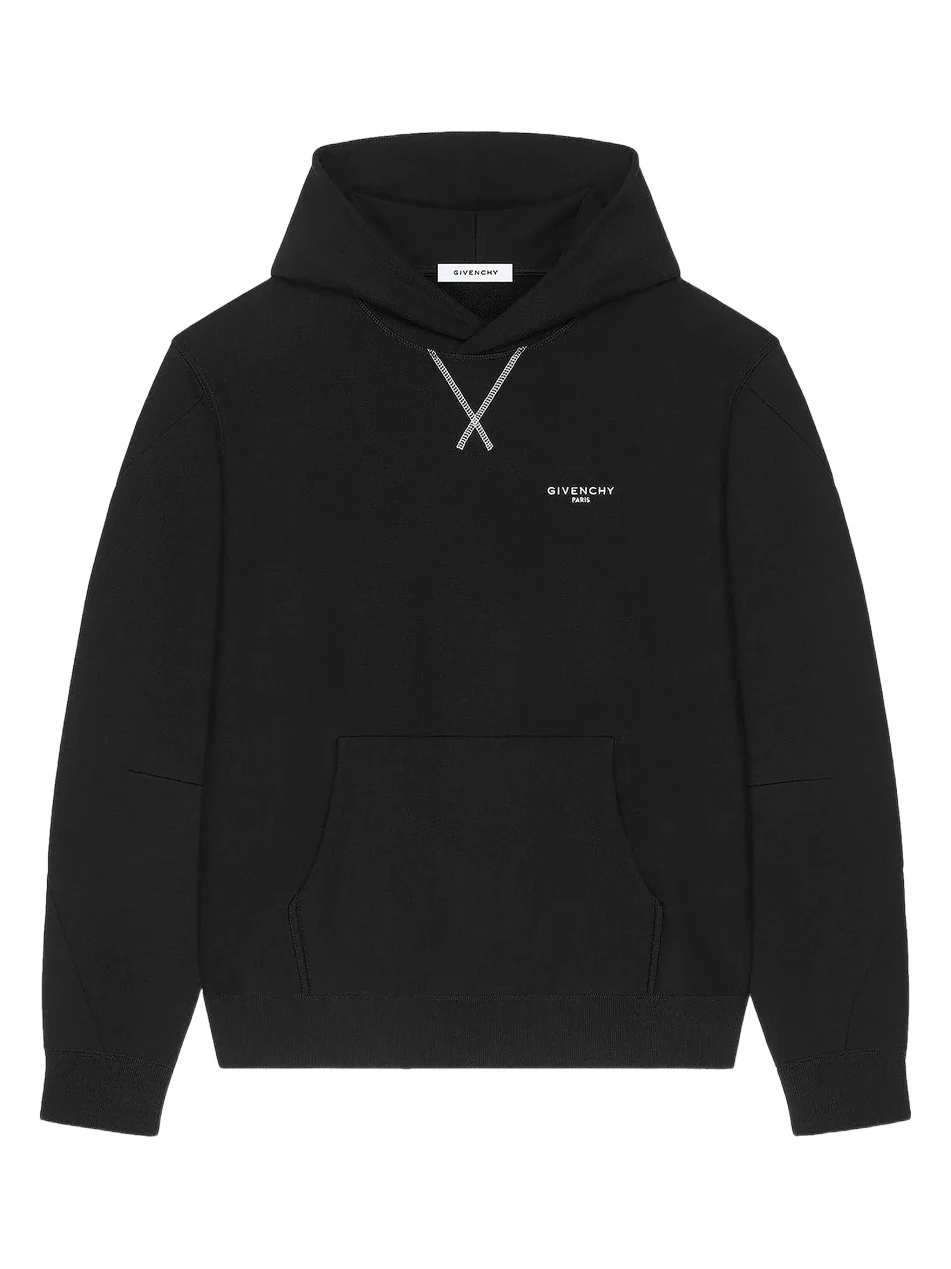 Men's Couture Seam Hoodie in Fleece - Black Men's Couture Seam Hoodie in Fleece - Black