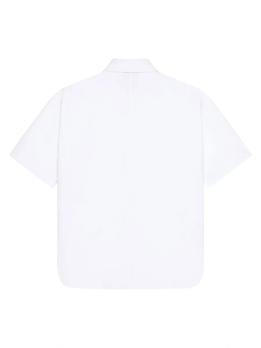 Givenchy Men's Couture Seam Shirt in Cotton with Patch - White | Thumbnail 3 Givenchy Men's Couture Seam Shirt in Cotton with Patch - White | Thumbnail 3