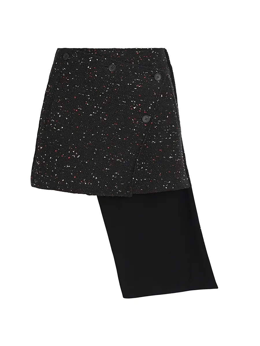Courreges Women's Oblique Tweed Miniskirt - Black | Image 1 Courreges Women's Oblique Tweed Miniskirt - Black | Image 1