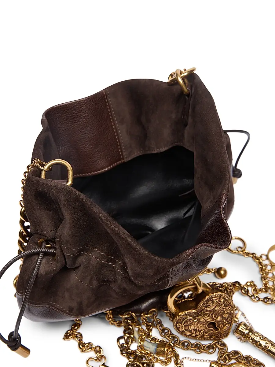Chloé Women's Château Treasures Leather Shoulder Bag - Kohl Brown | Thumbnail 3 Chloé Women's Château Treasures Leather Shoulder Bag - Kohl Brown | Thumbnail 3