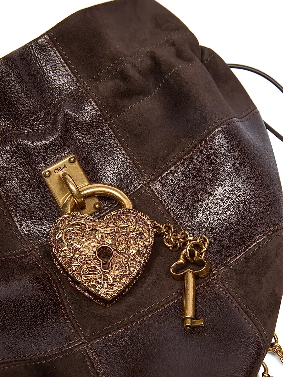Chloé Women's Château Treasures Leather Shoulder Bag - Kohl Brown | Thumbnail 5 Chloé Women's Château Treasures Leather Shoulder Bag - Kohl Brown | Thumbnail 5