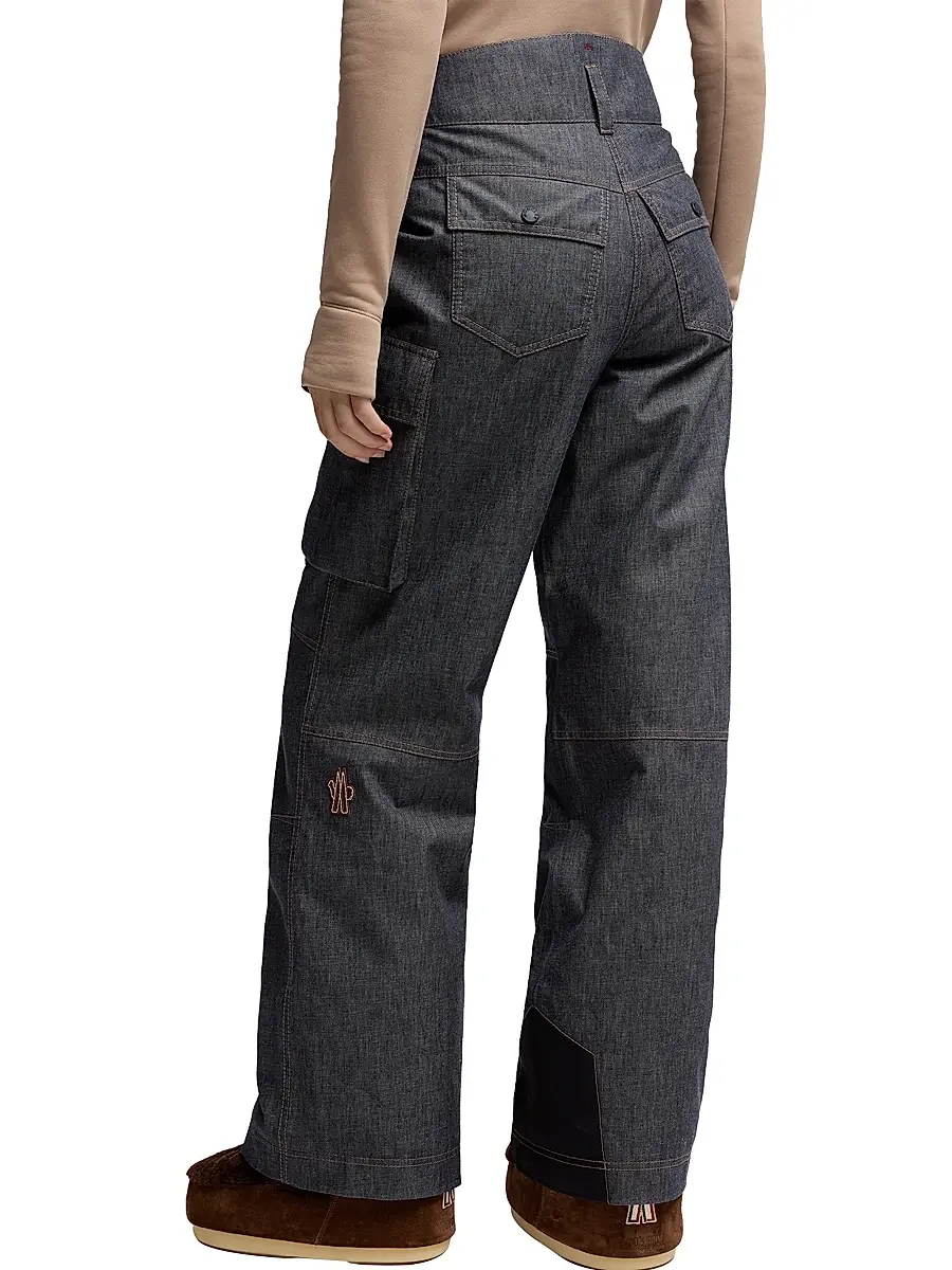 Moncler Grenoble Women's Down-Filled Ski Pants in Denim - Dark Gray | Thumbnail 3 Moncler Grenoble Women's Down-Filled Ski Pants in Denim - Dark Gray | Thumbnail 3
