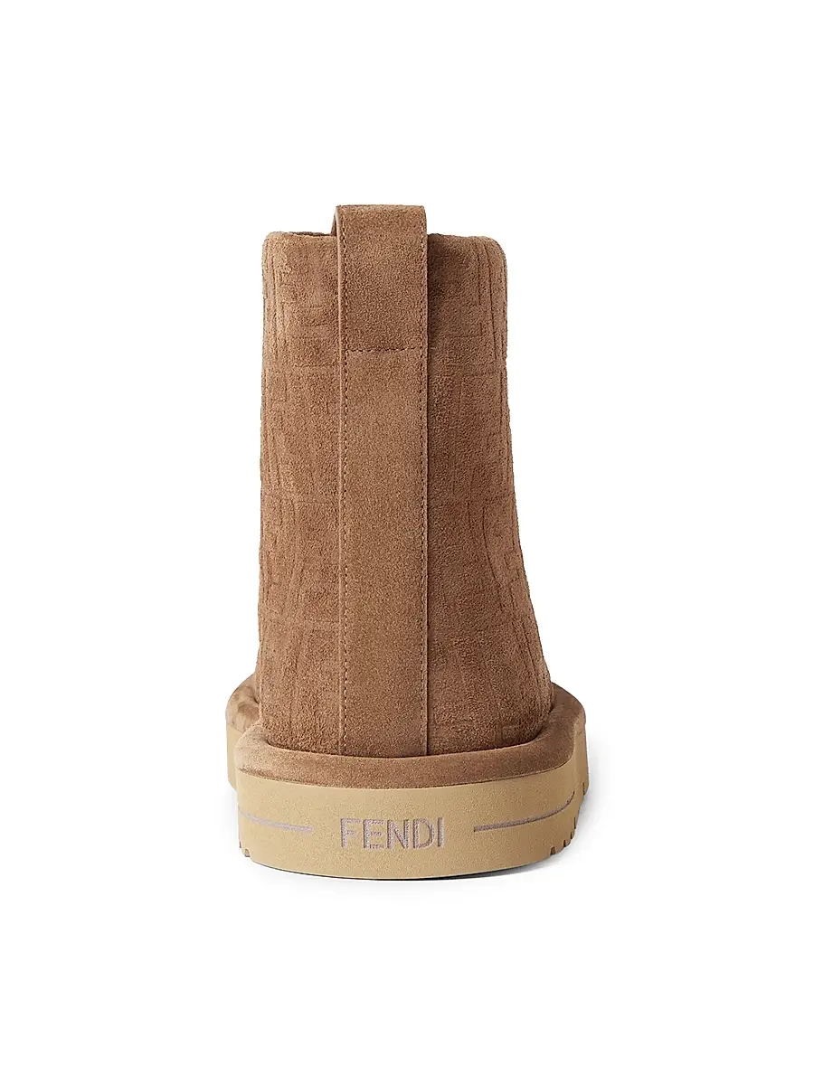 Fendi Men's Afterski Suede & Shearling Boots - Tabacco Latte | Thumbnail 3 Fendi Men's Afterski Suede & Shearling Boots - Tabacco Latte | Thumbnail 3