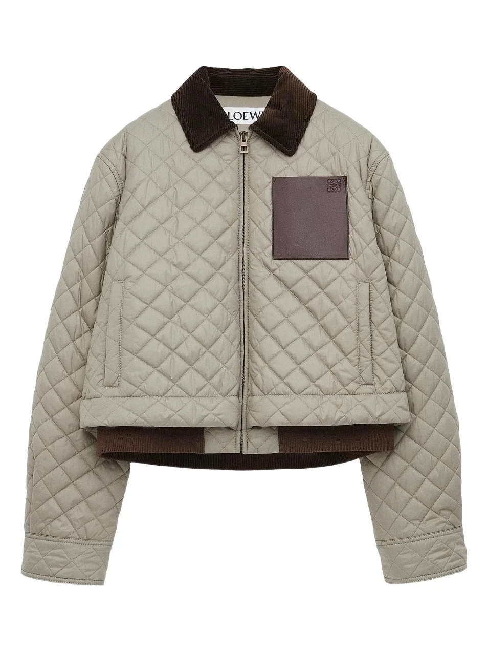 Loewe Women's Corduroy-Collar Quilted Jacket
