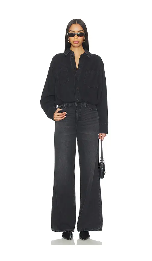 Good American Denim Shirt Jumpsuit | Image 1 Good American Denim Shirt Jumpsuit | Image 1