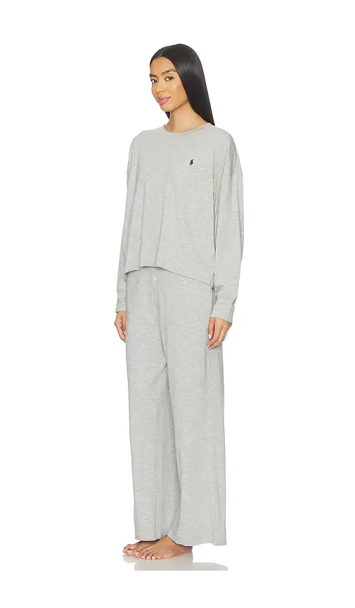 Polo Ralph Lauren Intimates Crew Neck & Wide Leg Pant Set | Thumbnail 2