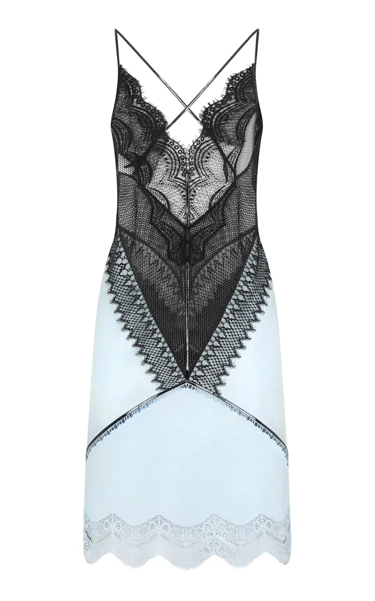 Tom Ford Lace-Paneled Leather Slip Dress | Thumbnail 6