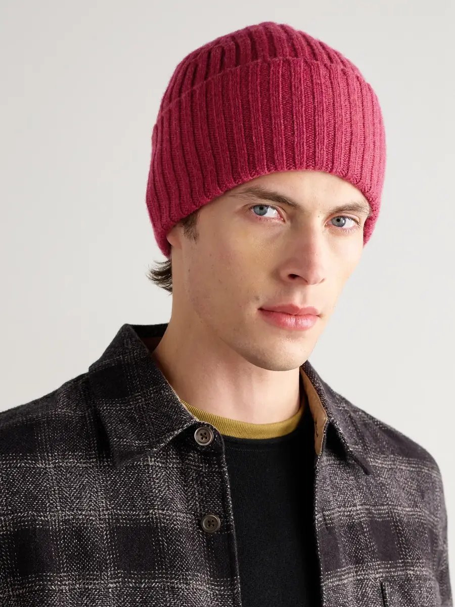 Drake's Him Ribbed Wool Beanie - Men | Thumbnail 2 Drake's Him Ribbed Wool Beanie - Men | Thumbnail 2