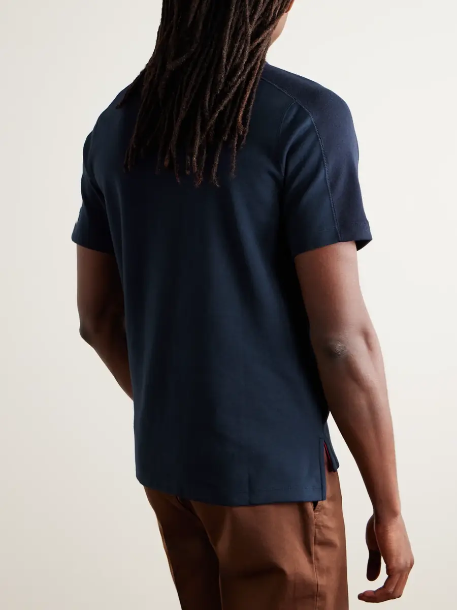 Thom Browne Striped Cotton-Jersey T-Shirt - Men | Thumbnail 4
