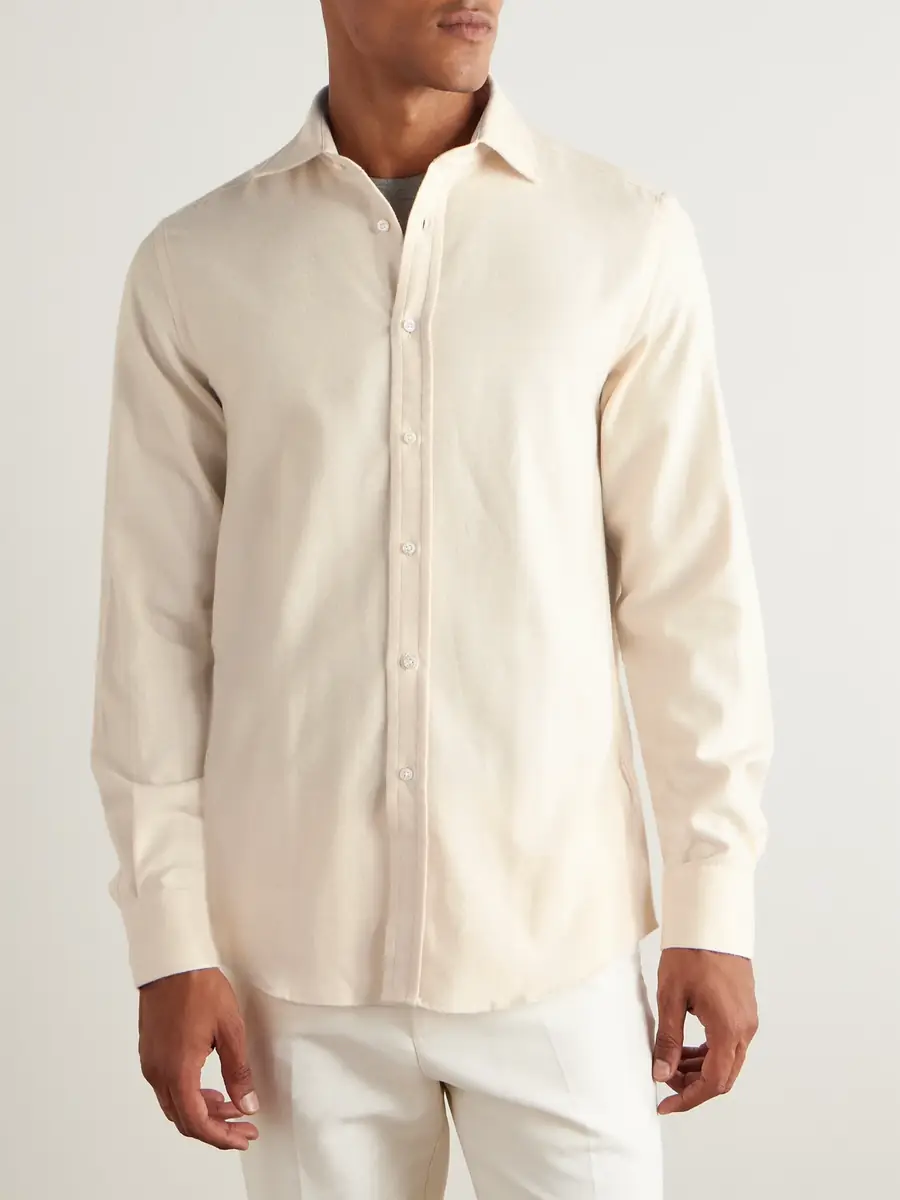 Ralph Lauren Purple Label Aston Herringbone Cotton Shirt - Men | Thumbnail 3 Ralph Lauren Purple Label Aston Herringbone Cotton Shirt - Men | Thumbnail 3