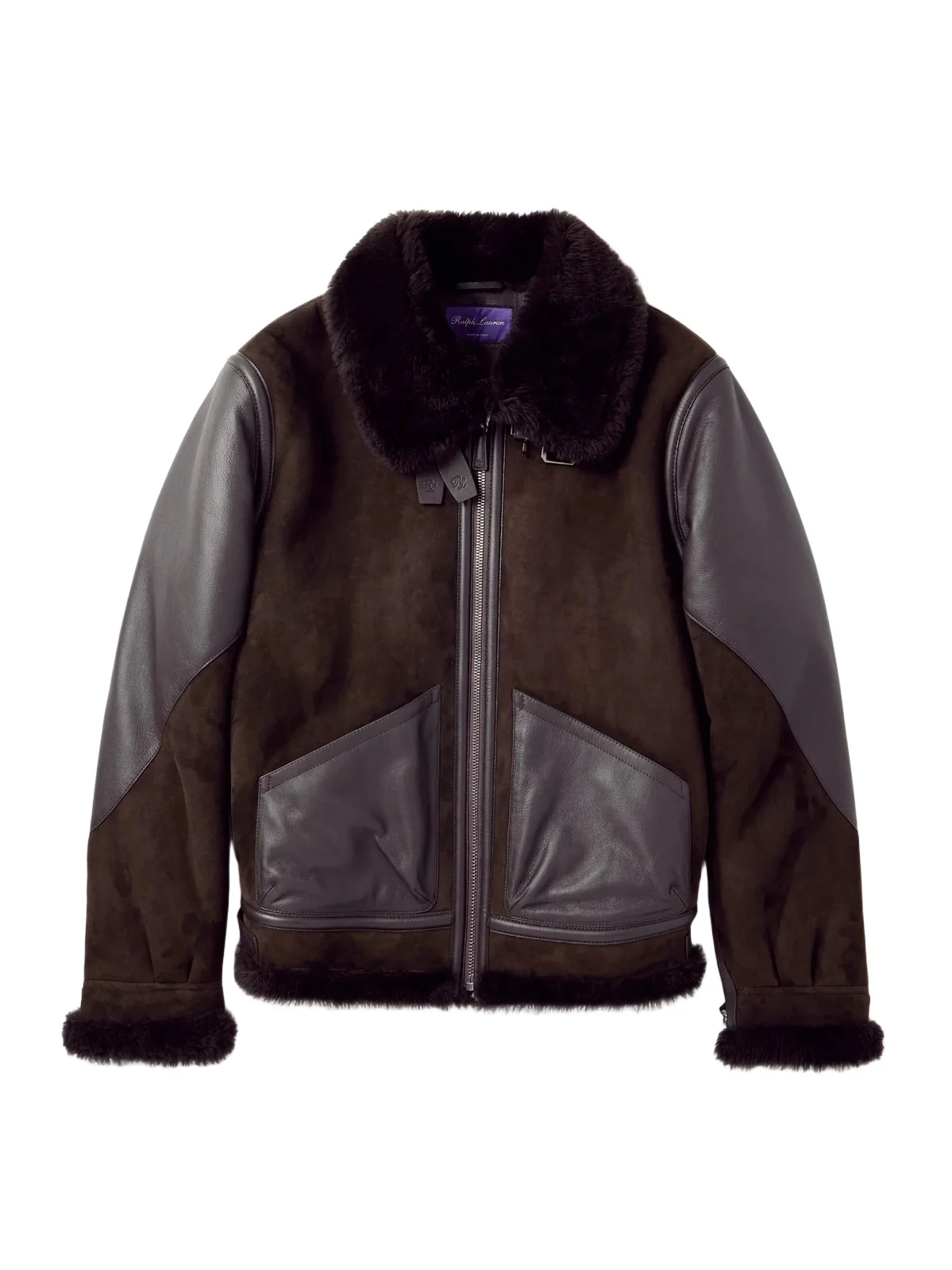 Lutton Aviator Leather-Trimmed Shearling Jacket - Men Lutton Aviator Leather-Trimmed Shearling Jacket - Men