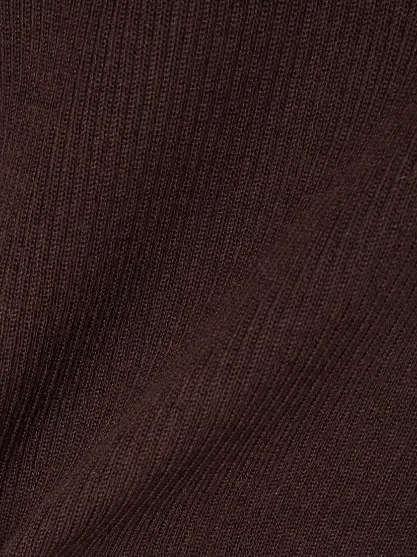 ÉTERNE Baby Tee Cropped Ribbed Cashmere T-shirt | Thumbnail 4