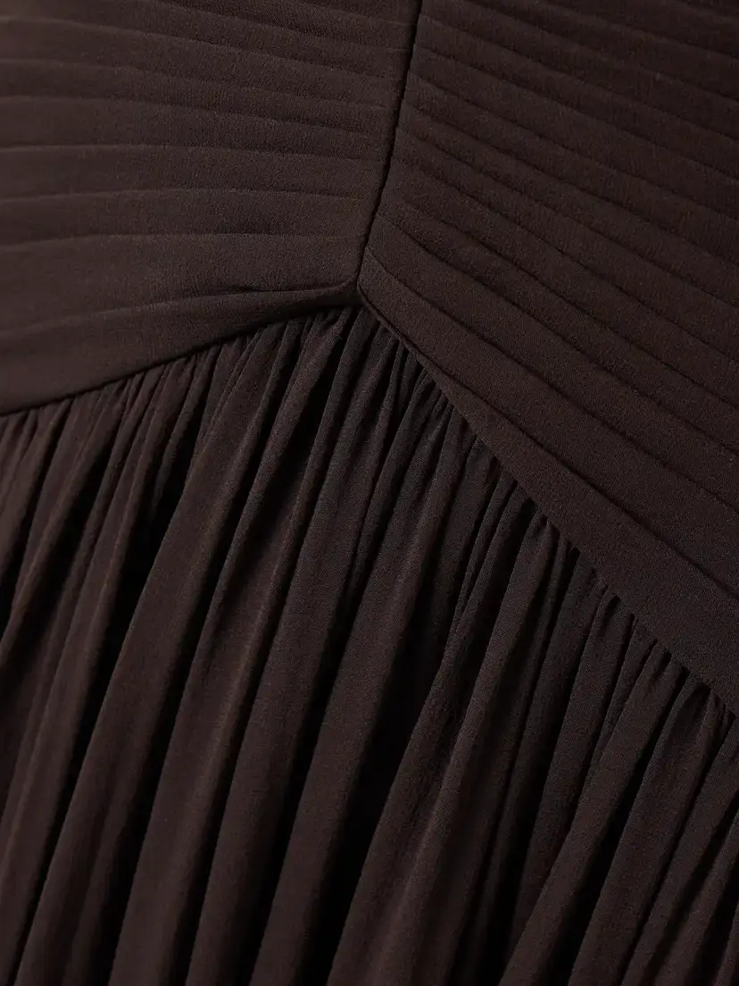 Elie Saab Cape-effect Gathered Silk-georgette Gown | Thumbnail 4 Elie Saab Cape-effect Gathered Silk-georgette Gown | Thumbnail 4