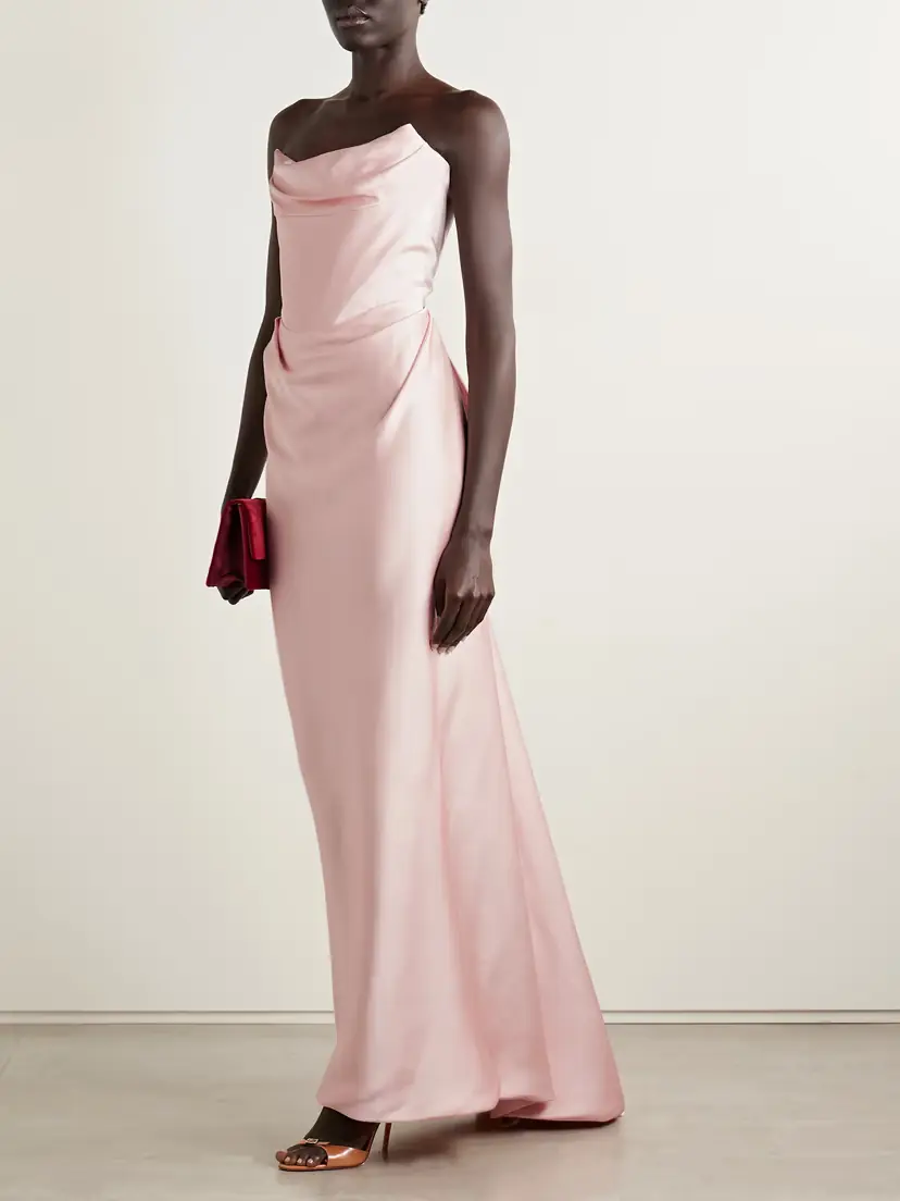 Vivienne Westwood Galaxy Strapless Gathered Satin-crepe Gown | Thumbnail 2 Vivienne Westwood Galaxy Strapless Gathered Satin-crepe Gown | Thumbnail 2