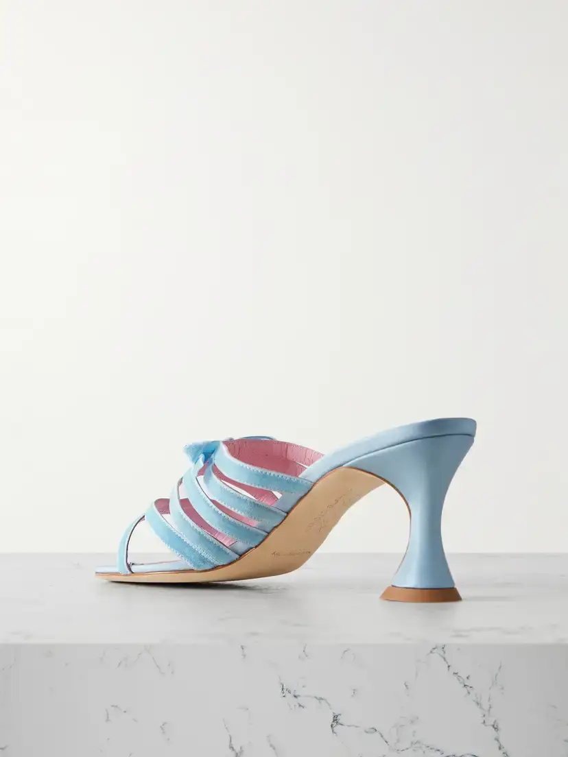 Manolo Blahnik Clementel 70 Velvet And Satin Mules | Thumbnail 3