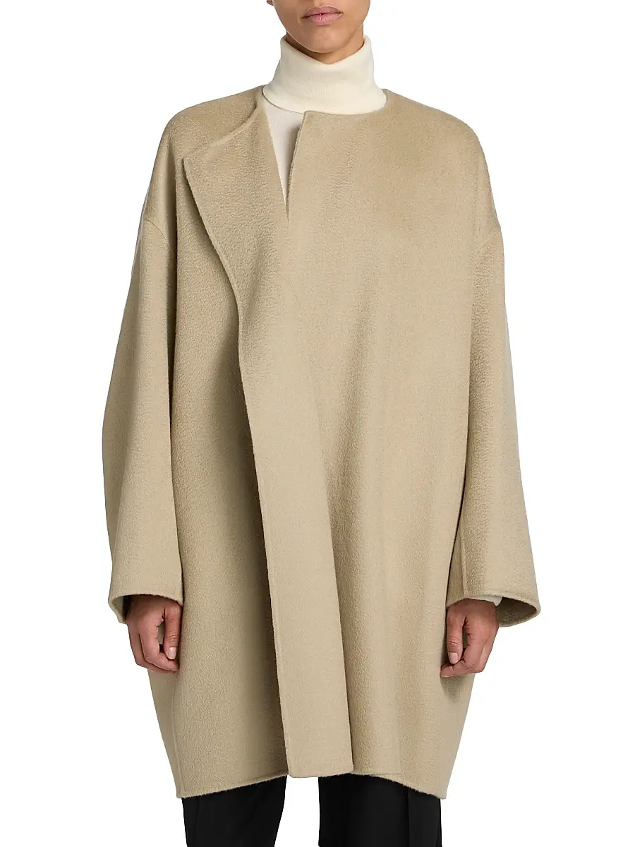 The Row Women's Verlain Cashmere Coat - Light Pebble | Thumbnail 3