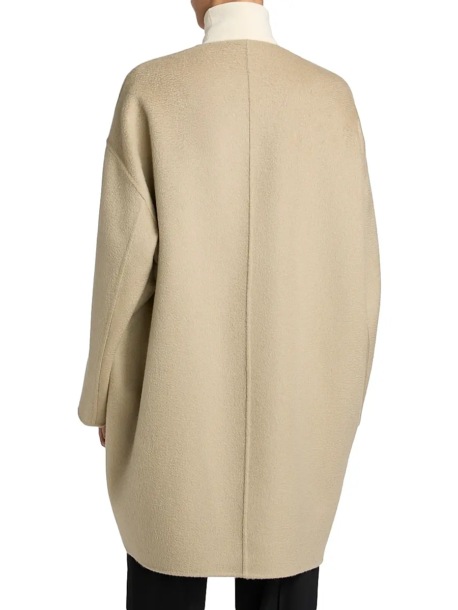 The Row Women's Verlain Cashmere Coat - Light Pebble | Thumbnail 5