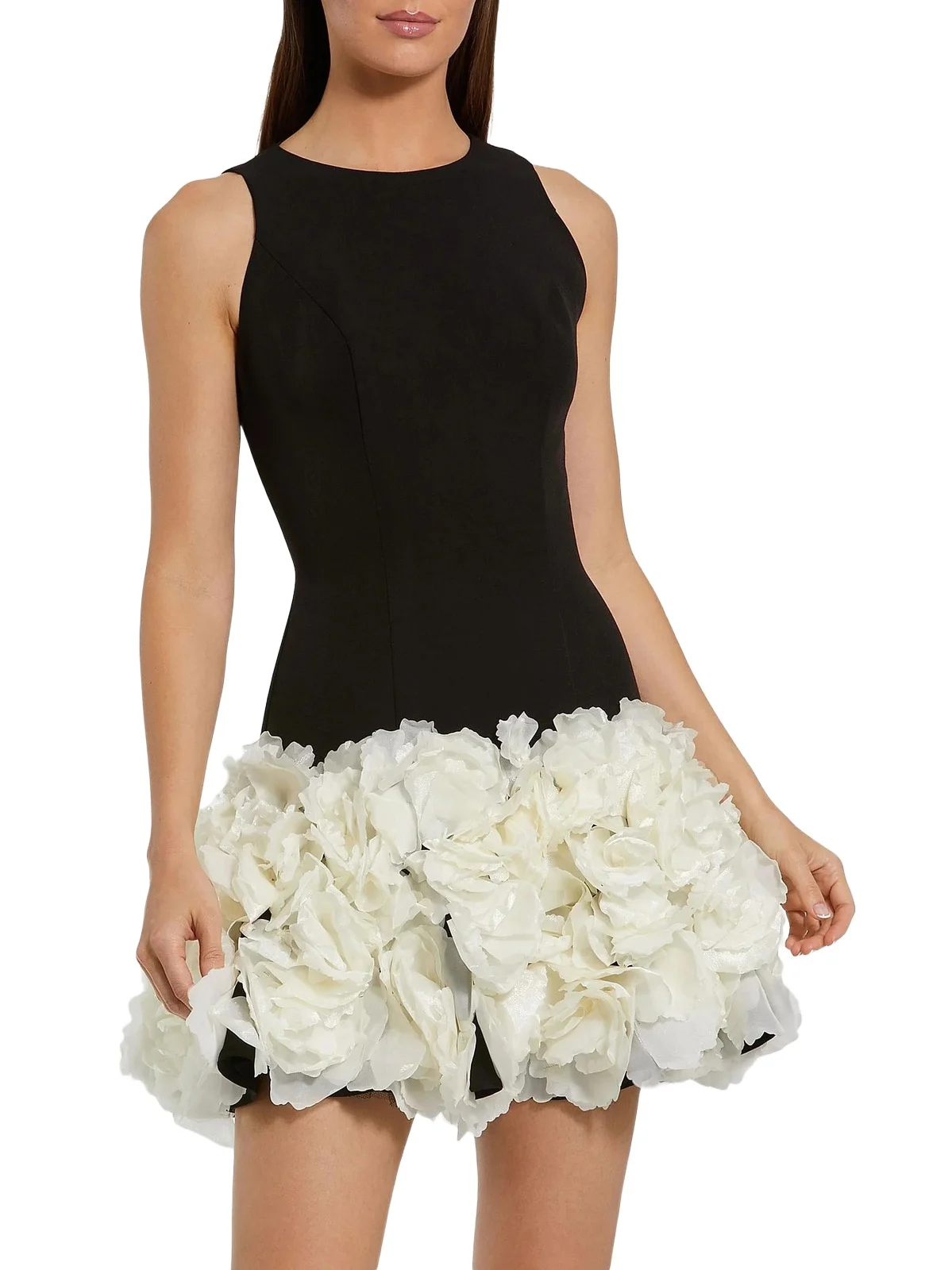 Women's Floral-Appliquéd Crepe Minidress Women's Floral-Appliquéd Crepe Minidress