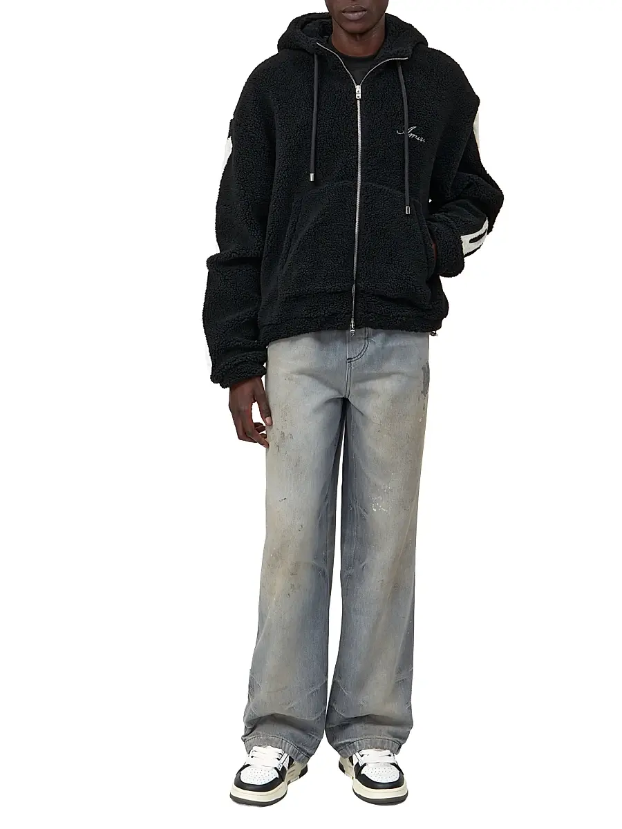 AMIRI Men's Bones Cotton Fleece Zip-Up Hoodie | Thumbnail 2 AMIRI Men's Bones Cotton Fleece Zip-Up Hoodie | Thumbnail 2