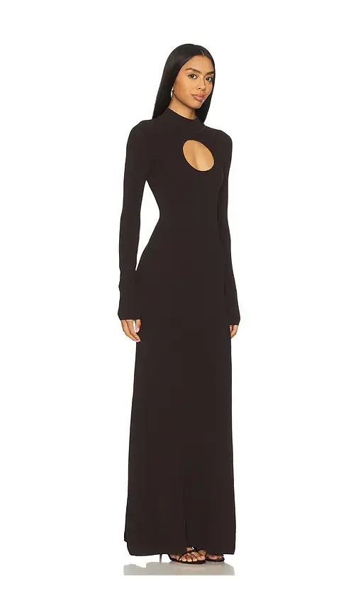 NICHOLAS Diantha Long Sleeve Midi Dress With Circle Cutout | Thumbnail 2 NICHOLAS Diantha Long Sleeve Midi Dress With Circle Cutout | Thumbnail 2