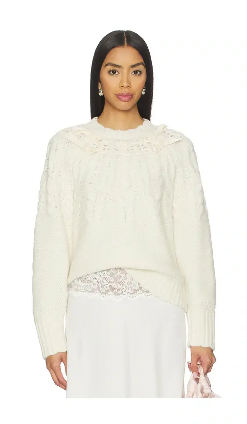 LoveShackFancy Sloanna Pullover Sweater | Image 1 LoveShackFancy Sloanna Pullover Sweater | Image 1